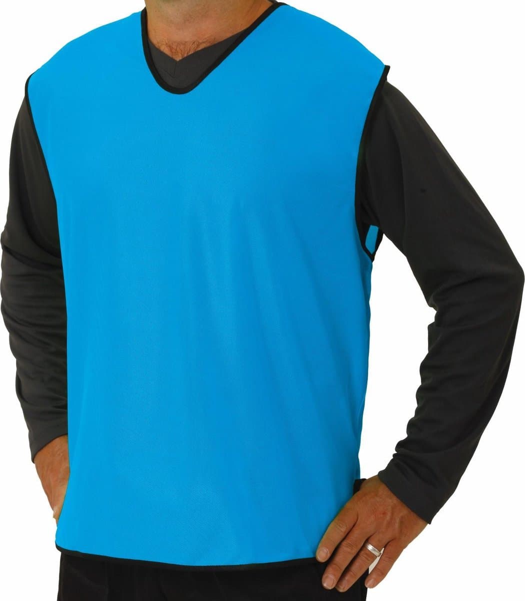 10 x Pirotti mesh trainingsovergooier / hesje - baby blue - maat: medium