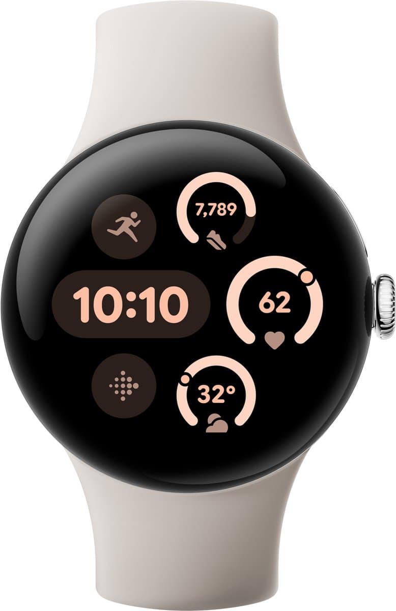 Google Pixel Watch 3 - Smartwatch - 41mm - Zilverkleurig/Porselein