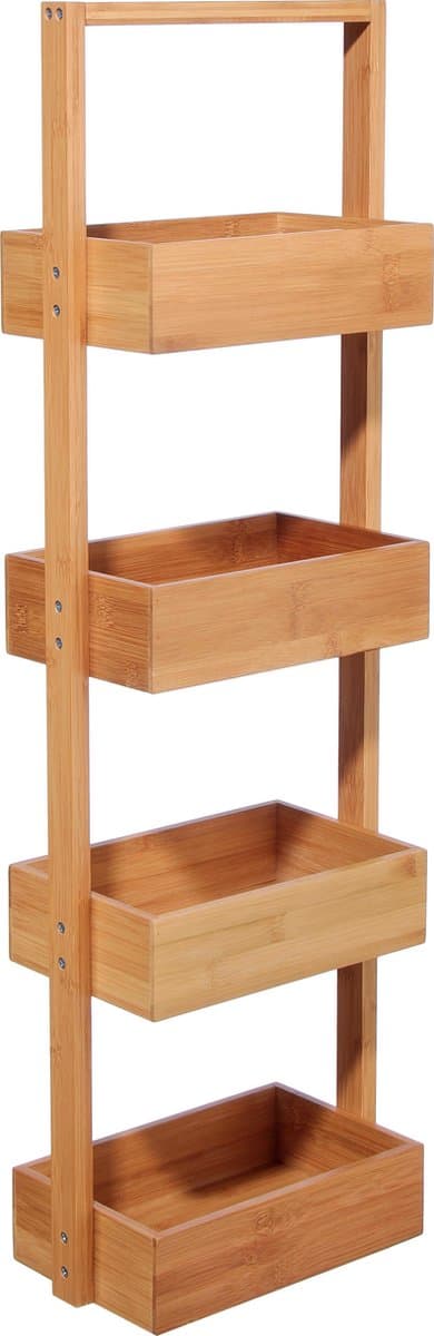 5five Bamboe Plankeenheid - 4-laags, lichtbruin, 25 x 16 x 88 cm