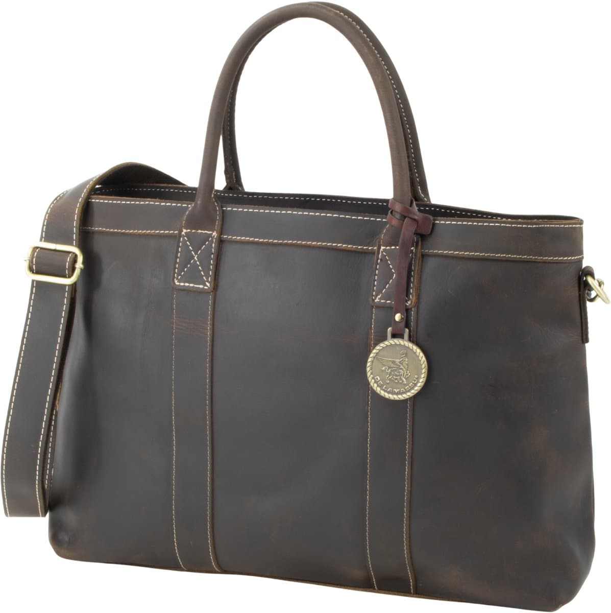 DE LAMASSU® Leren Laptoptas 16 Inch – Echt Leer Aktetas / Schoudertas – Business Tas voor Werk, Laptop en A4 Documenten – Unisex