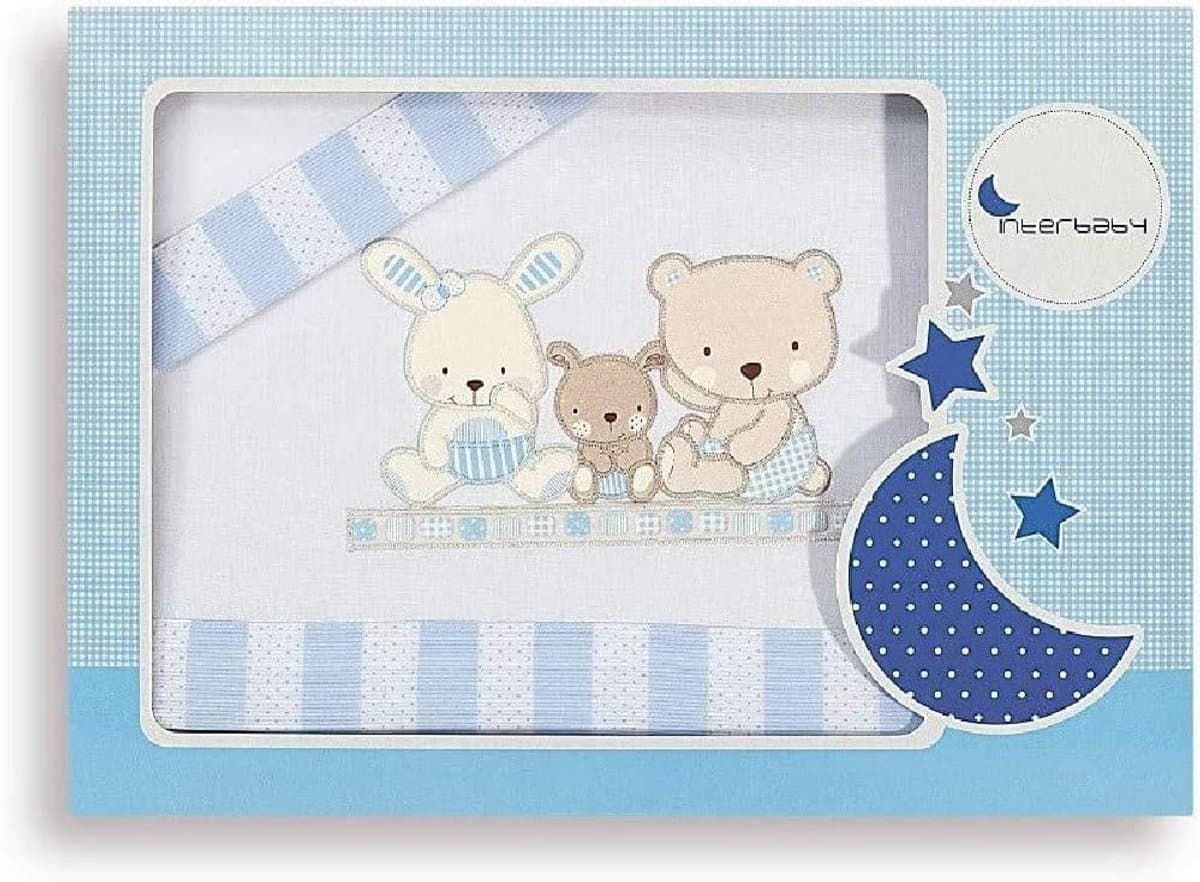 Beddengoedset Wieg 3 Delig Blauw