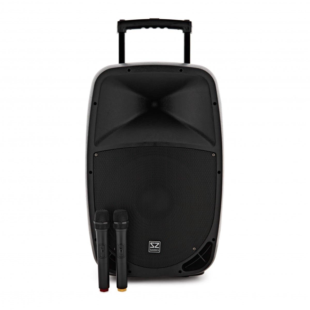 SubZero P15 Draagbare PA-luidspreker met Bluetooth & Draadloze Microfoons
