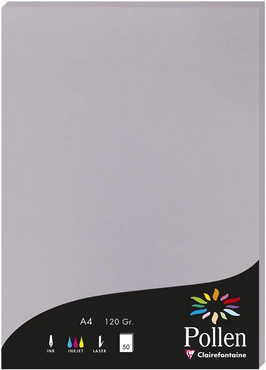 50 vellen A4 gekleurd papier 120gsm voor printer en knutselen Koala Grijs