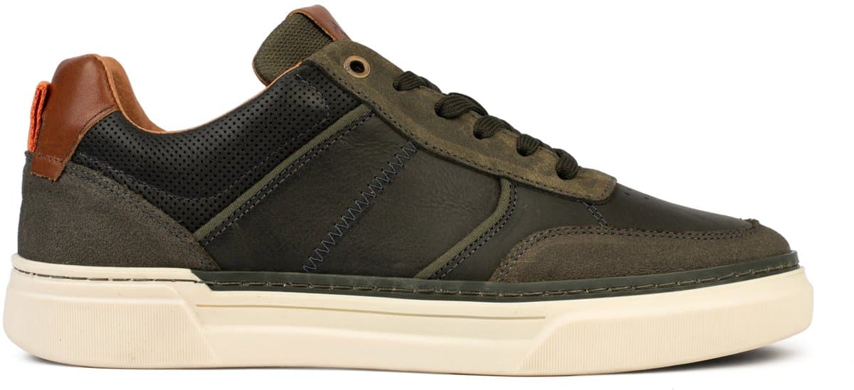 Bufflox rome sneakers heren groen leer
