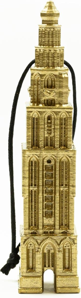 Kersthanger Martinitoren Groningen 3D geprint - Goud