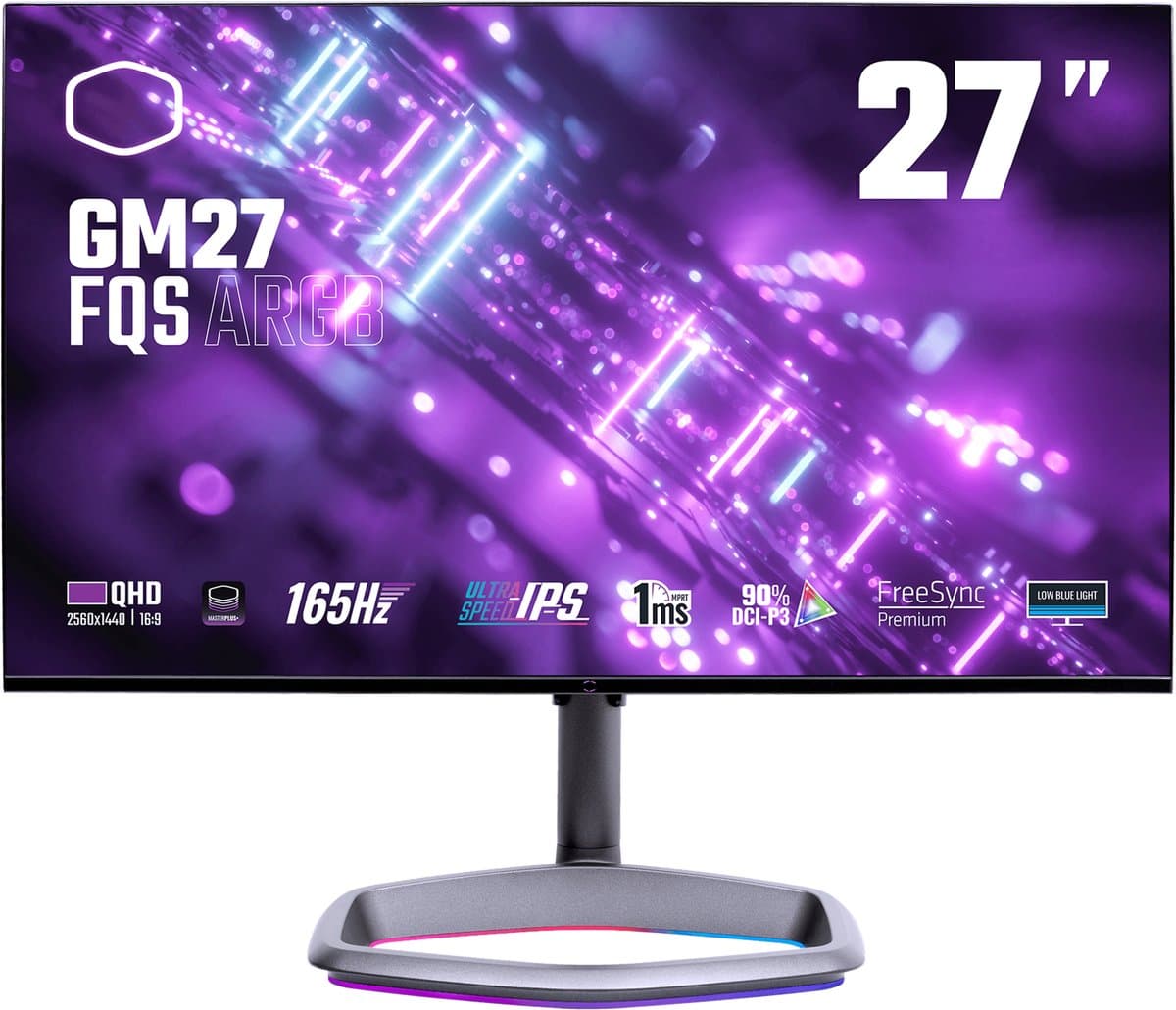Cooler Master GM27-FQS ARGB - QHD IPS 165Hz Gaming Monitor - 27 Inch