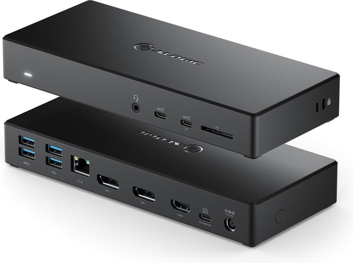 ALOGIC DUCMA3 laptop dock & poortreplicator Bedraad USB 3.2 Gen 1 (3.1 Gen 1) Type-C Zwart