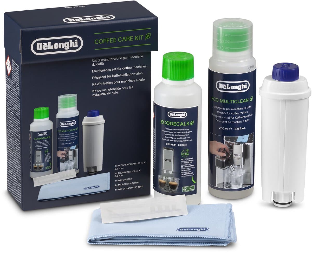 De'Longhi Coffee Care Kit, Onderhoudsset met Waterfilter en Ontkalker, DLSC306, Standard