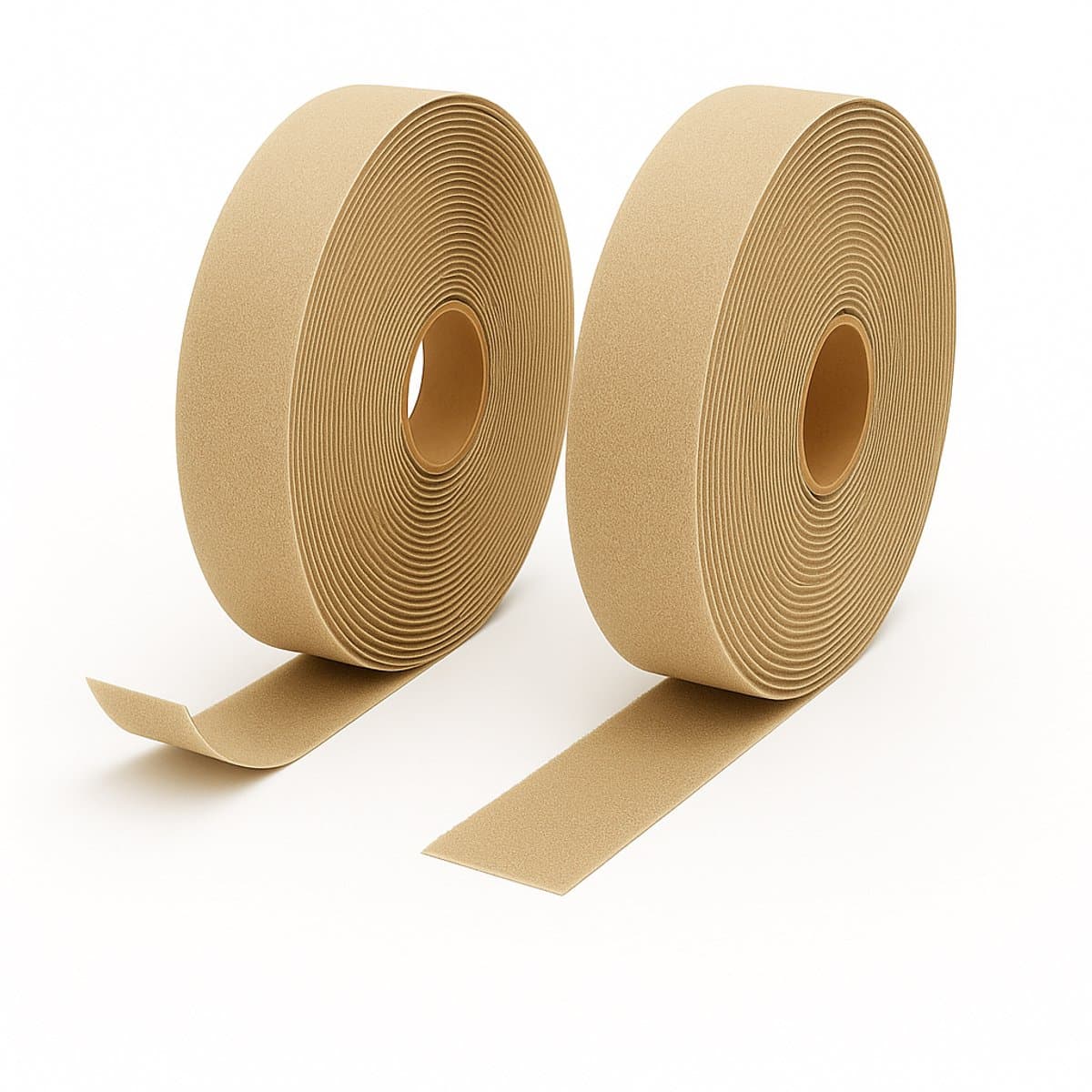 Klittenband Naaibaar 38mm - 25 Meter - Haak + Lus – Beige – Bodutex