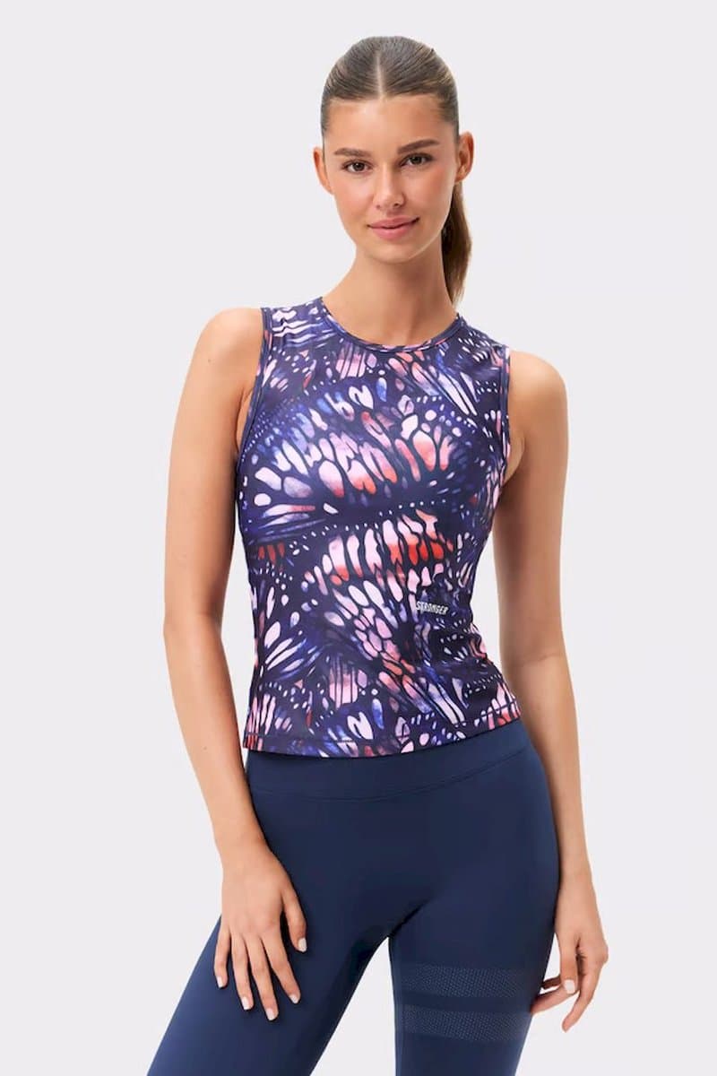 STRONGER - signature slim tank top - Training singlet dames - Blauw