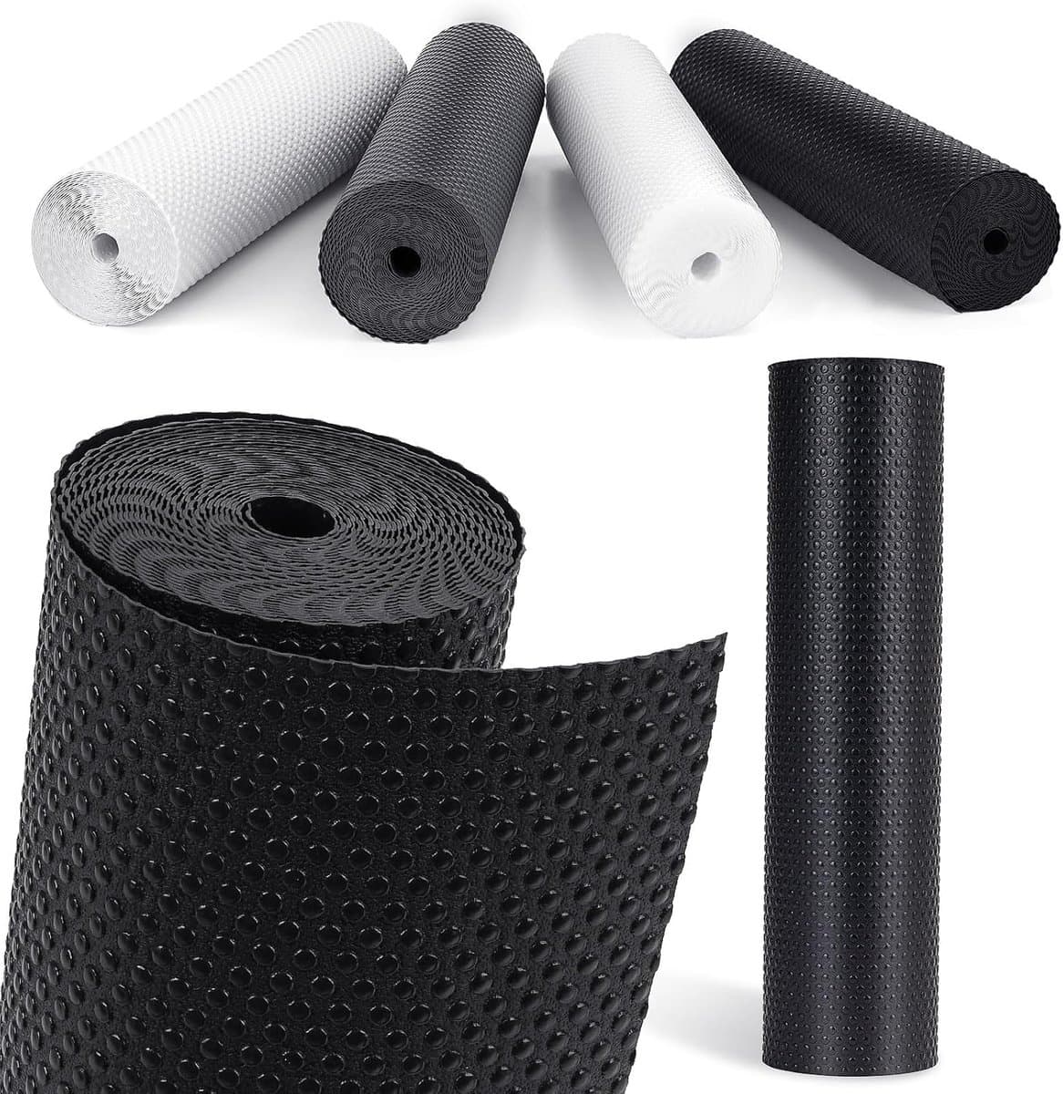 Lade Mat, Anti-Stick Keuken Lade Mat, Anti-Slip Mat Waterdichte Koelkast Voering (Zwart/40cm x 610cm)