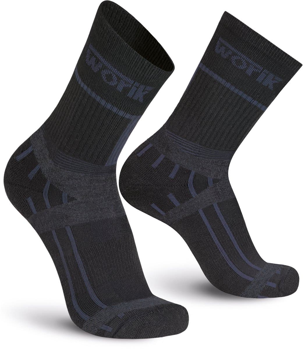 Worik - 2-Pack - Actieve Halvehoge - Perma Fit - Heren / Dames - zwart - 47-49 - BELH