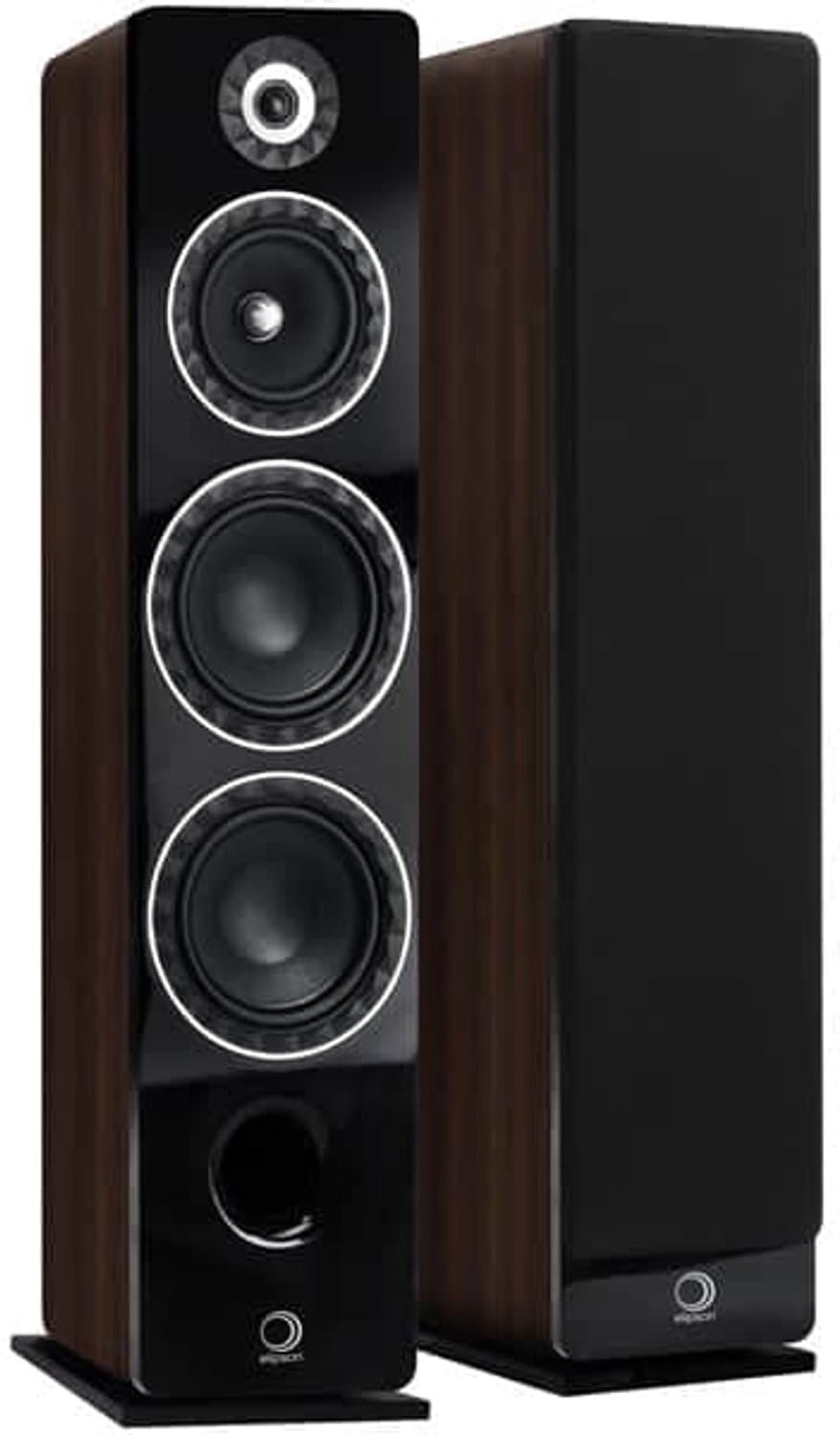Staande Luidspreker Walnoot - 250 Watt Vermogen - 110 cm Hoogte - Hifi Speaker - Vloerstaande Speaker