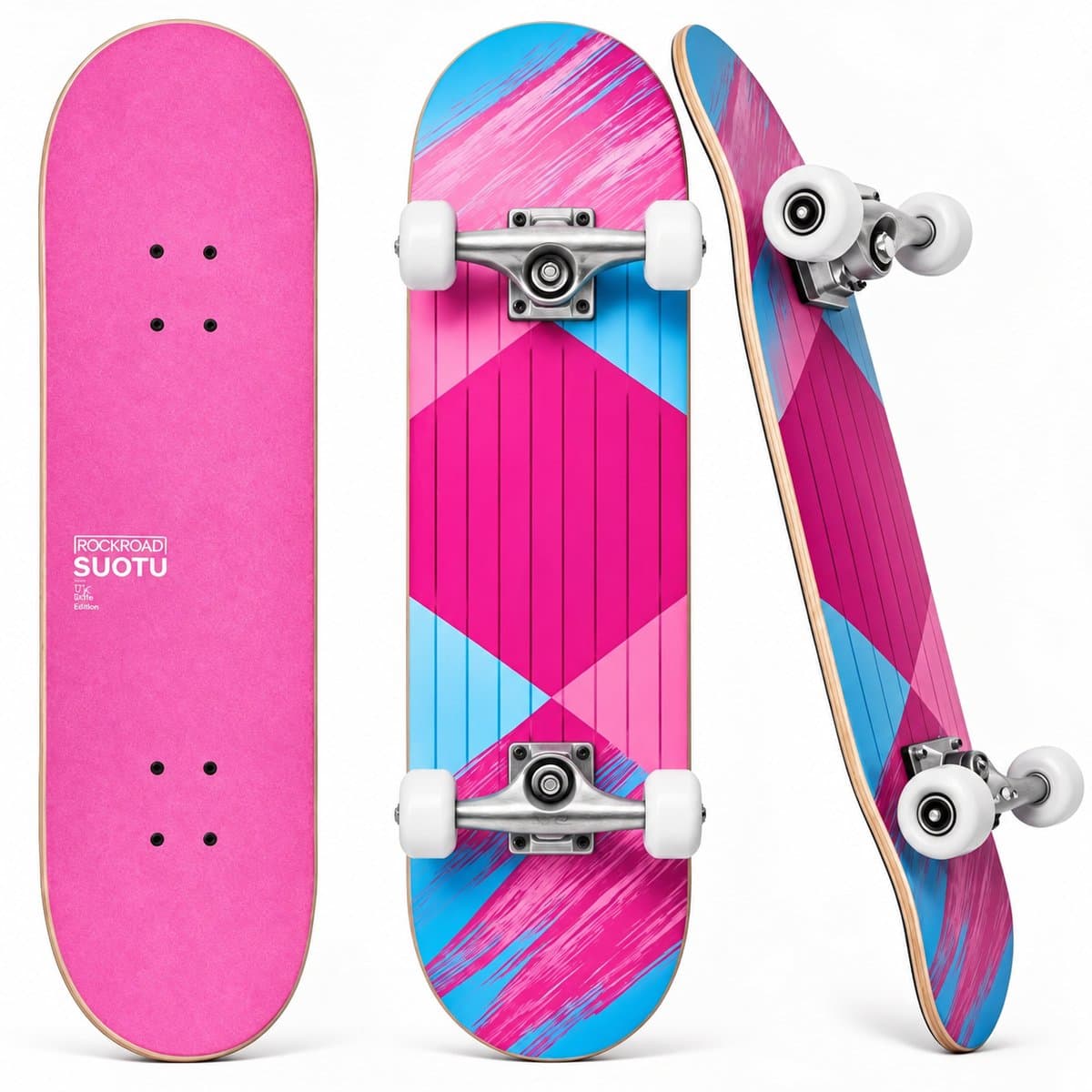 Suotu Skateboard - 80x20cm - ABEC-9 - 95A - schokabsorptie - Jongens - Meisjes - Volwassenen Skateboards