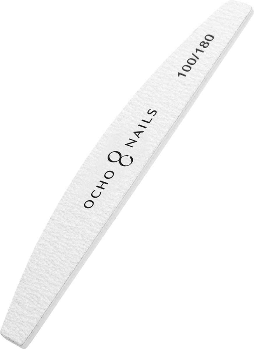 OCHO NAILS – Profi Nail Files – Half Moon Vorm – 100/180 Grit – Precisie Bij Nagelriemen