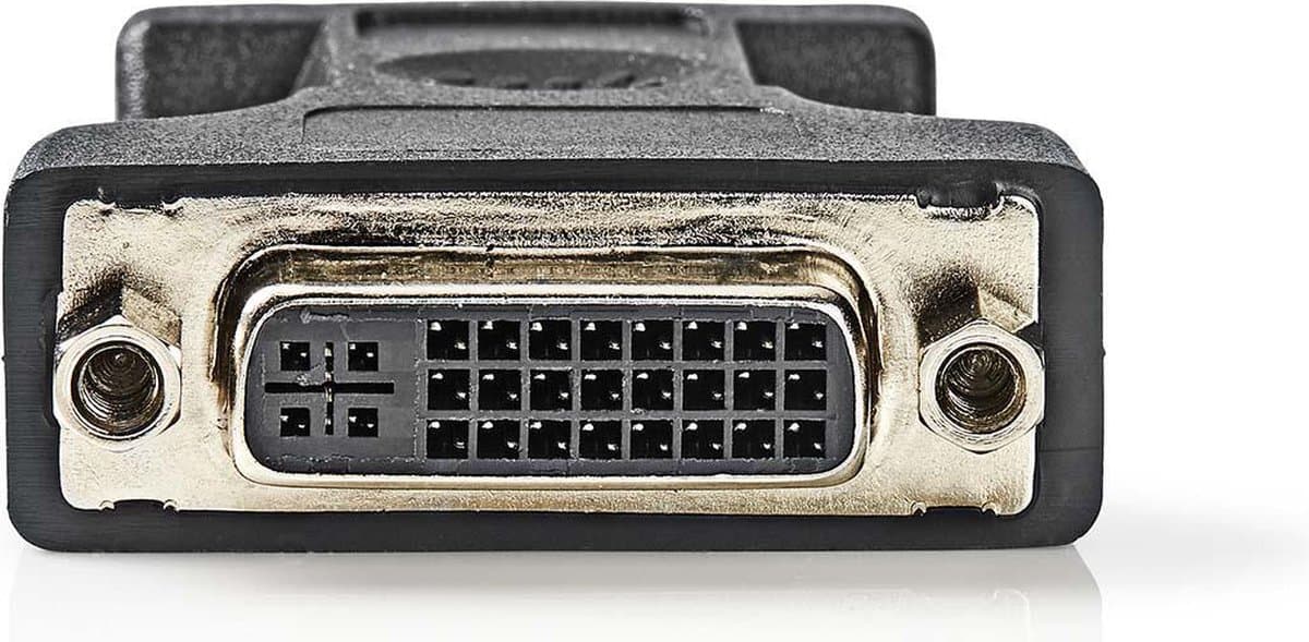 Nedis VGA-Adapter - VGA Male - DVI-I 24+5-Pins Female - Vernikkeld - Recht - ABS / Metaal - Zwart - Envelop