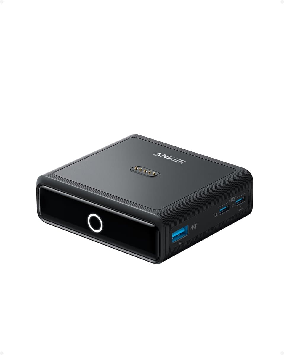 Anker opladerstation voor Anker Prime powerbank, 100 W snelladen met 4 poorten, geschikt voor MacBook Pro/Air-serie, iPhone 14/13-serie, Galaxy, AirPods en meer (powerbank afzonderlijk verkrijgbaar)
