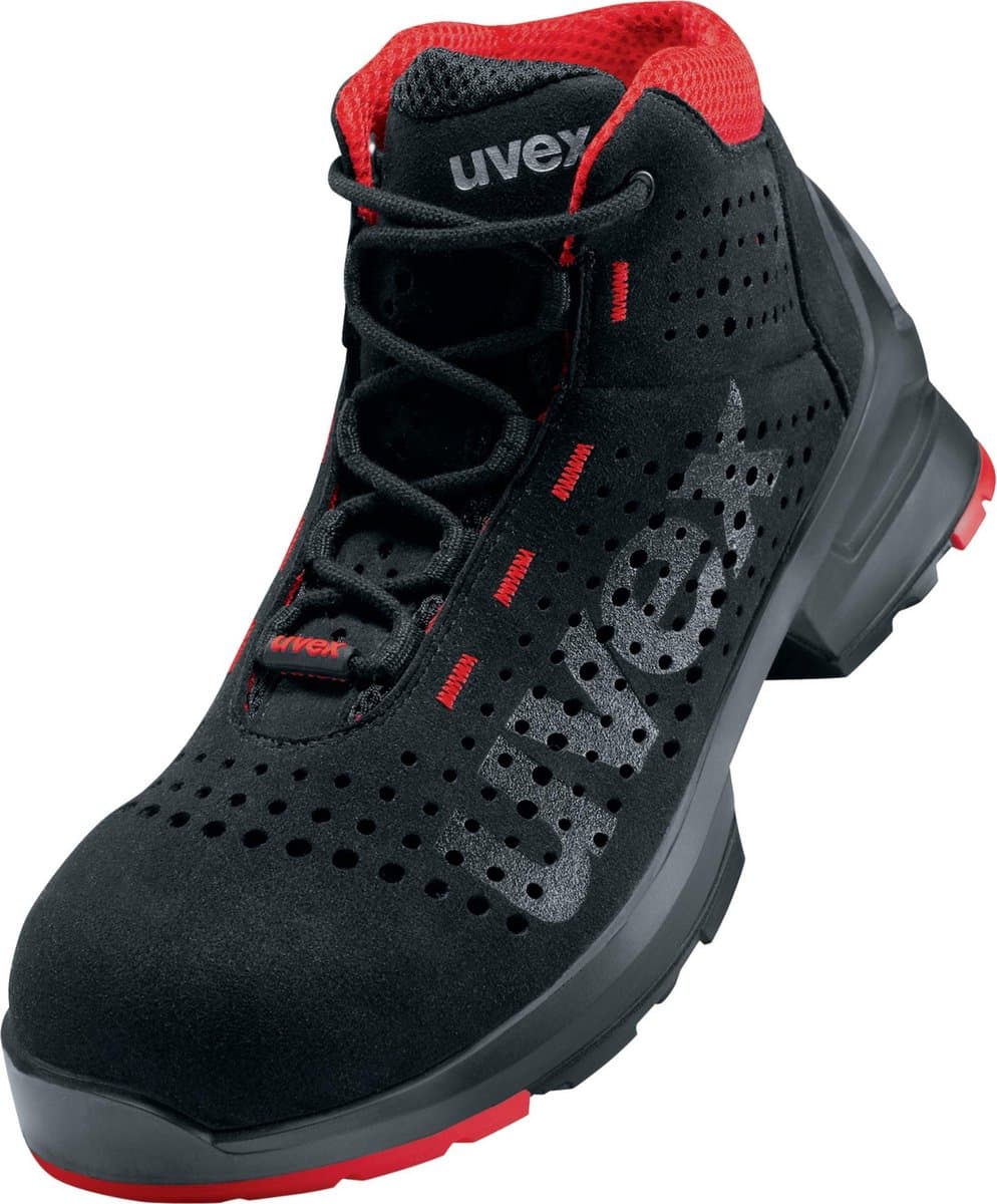 Uvex 1 laars S1 85478 zwart, rood (85478)