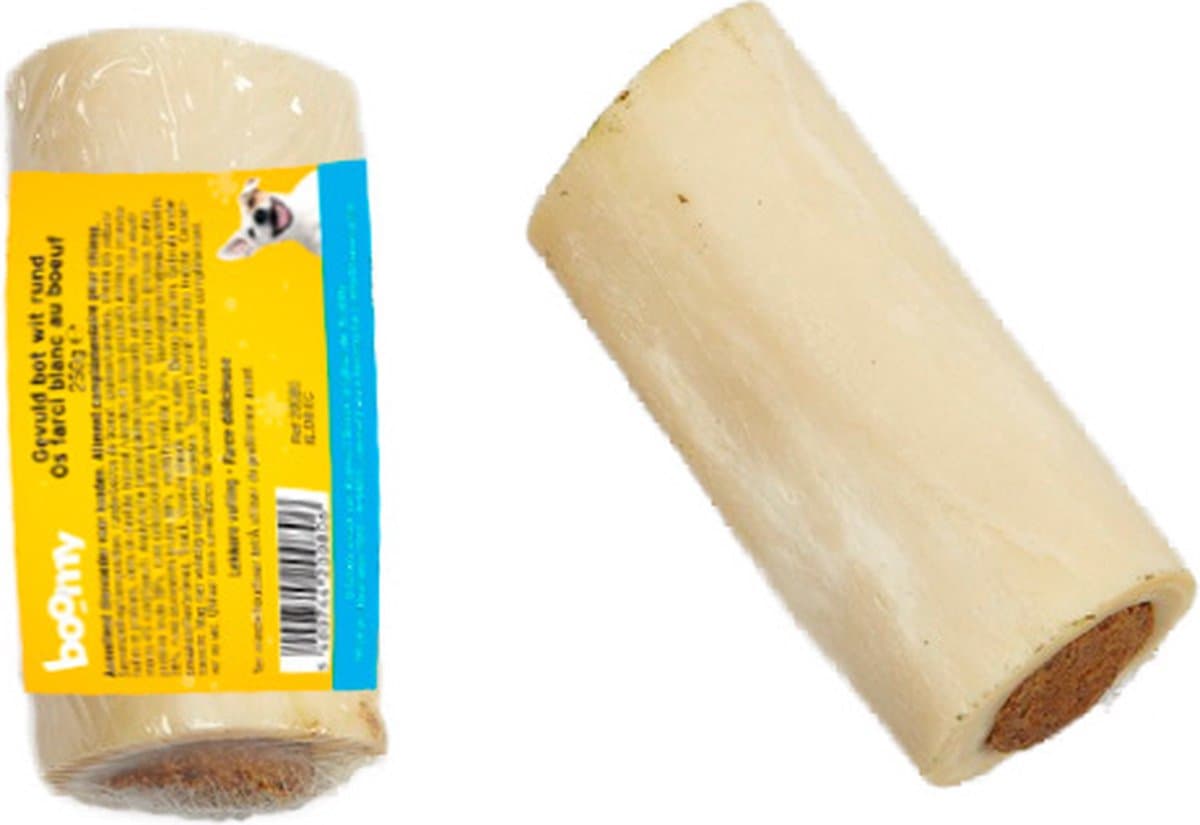 Boomy - Hondensnacks - Kauwbotten hond - Kauwstaaf hond - Kauwsnack - Gevulde bot met rund - 2 x 1st