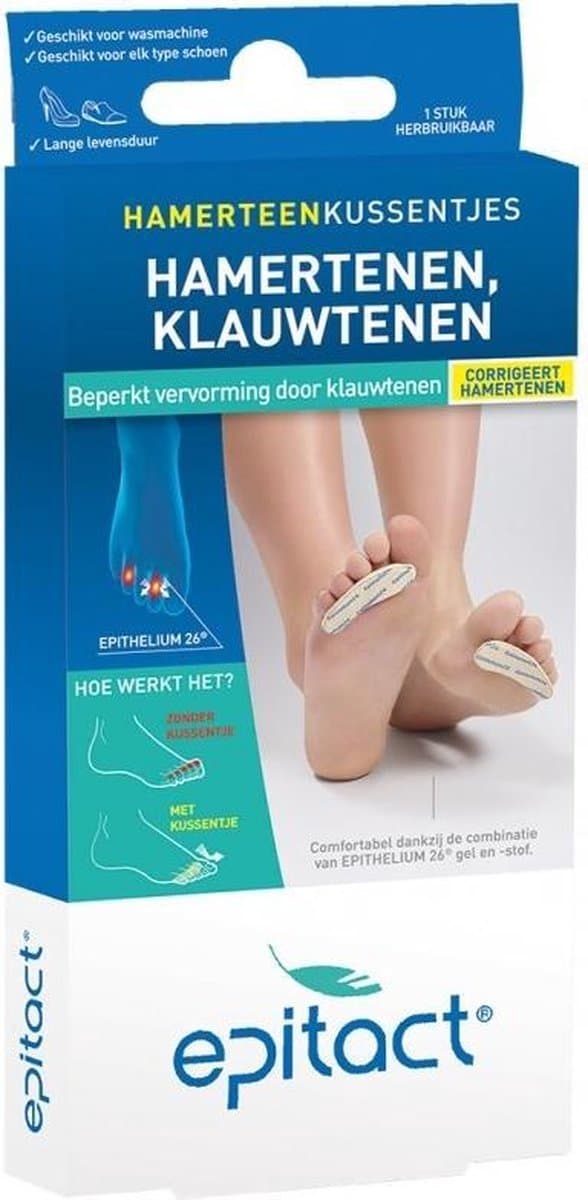 Epitact Hamerteenkussentjes, beperkt vervorming door klauwtenen. Maat 41/45 1paar.