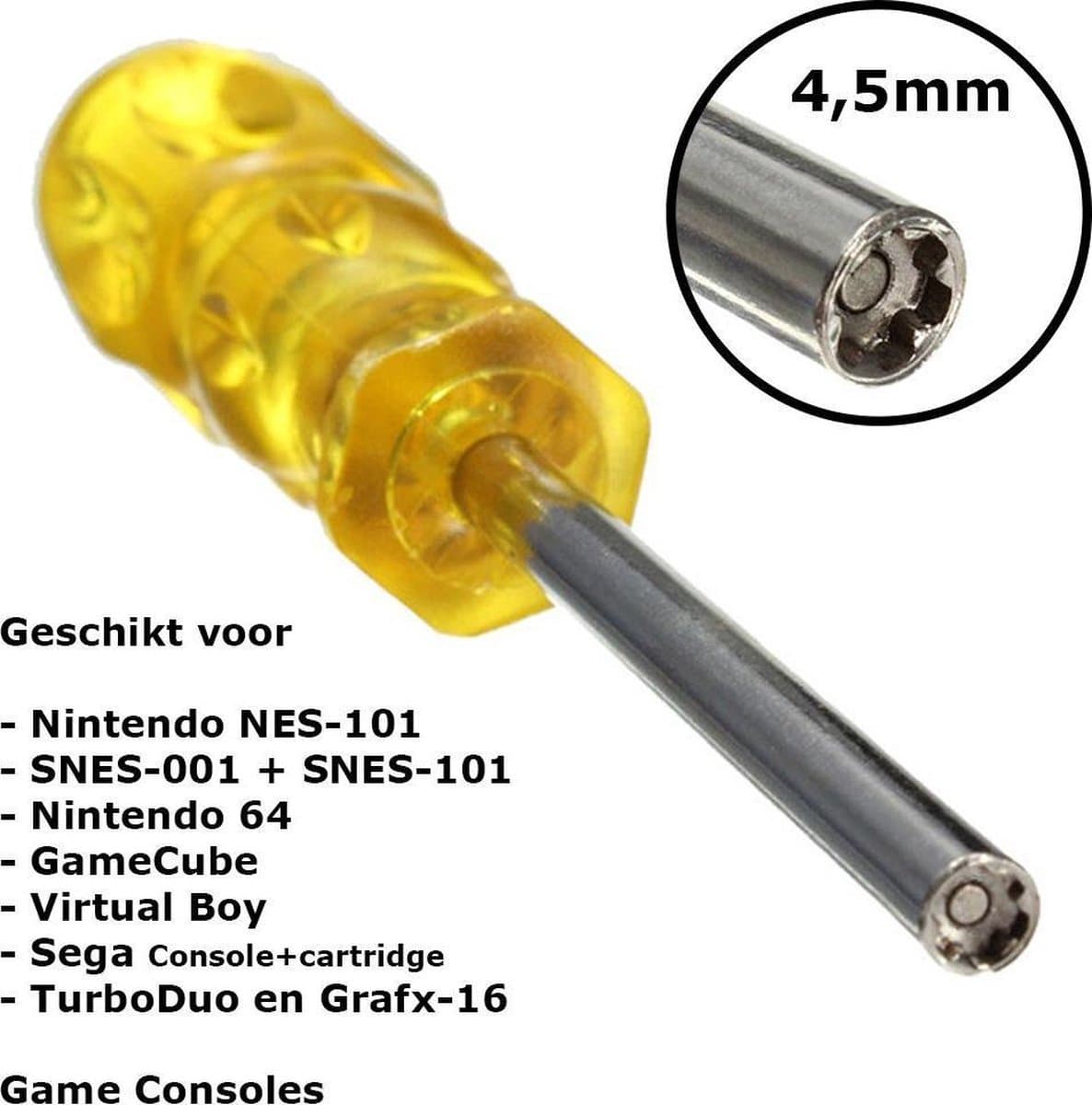 Dolphix - Schroevendraaier 4,5mm voor Retro Consoles - SNES / NES / SEGA / N64 / GameCube