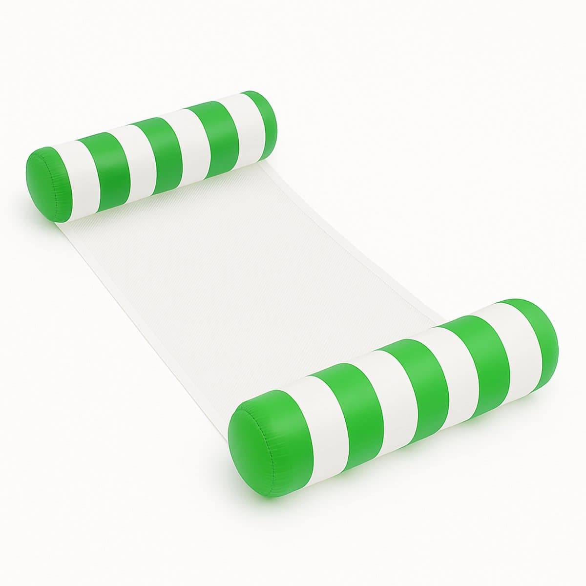 Dicadore - Waterhangmat - Luchtbed Zwembad - Luchtmatras opblaasbaar - Groen/wit gestreept - Zwembad/Strand - Waterspeelgoed - Vakantie