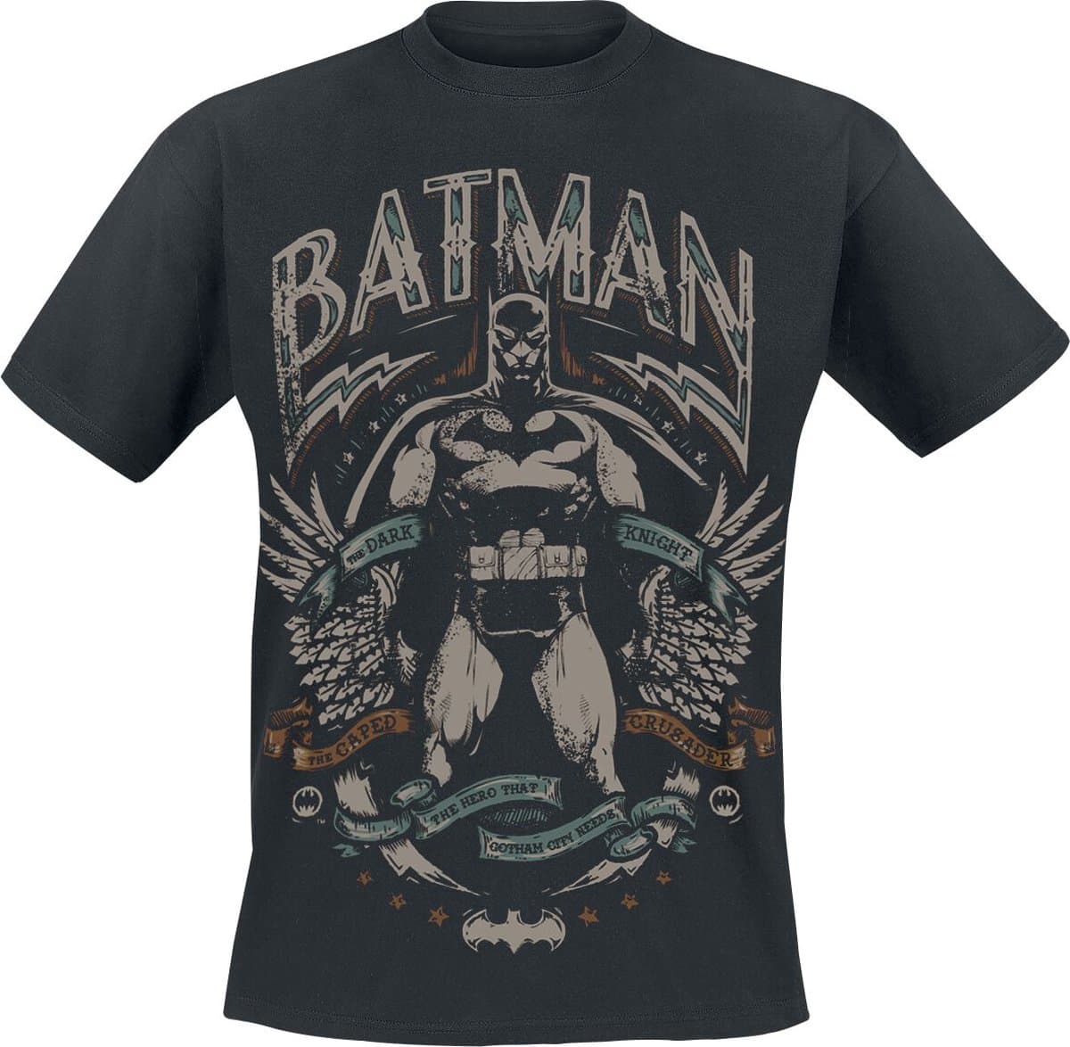 Batman Crusader Heren T-shirt - zwart - S