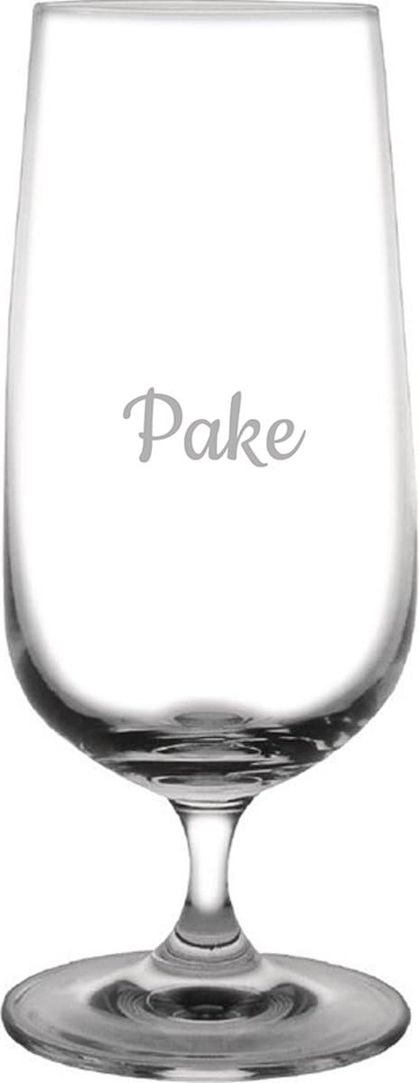 Gegraveerde bierglas op voet 41cl Pake
