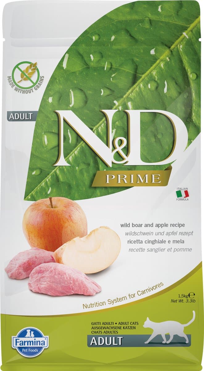 N&D Prime kattenvoeding Wild Zwijn 1,5 kg