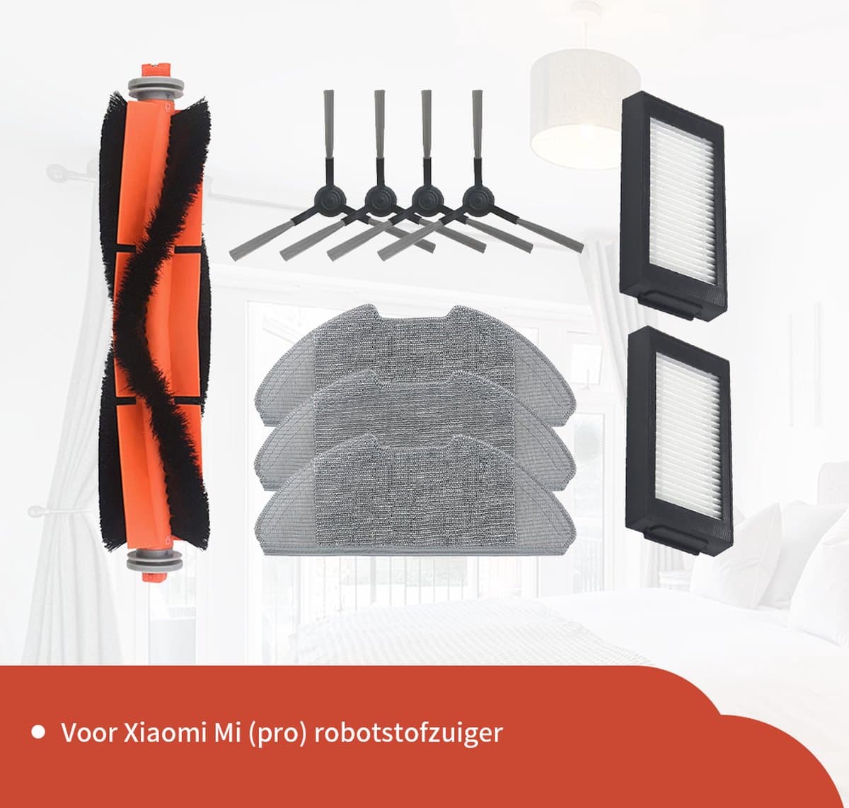 Replacements® onderdelen geschikt voor Xiaomi Mijia 1c - 2c - dream F9 - Mop 2 pro Plus - STYTJ01ZHM - STYTJ02ZHM - SKV4063GL - 10-delig