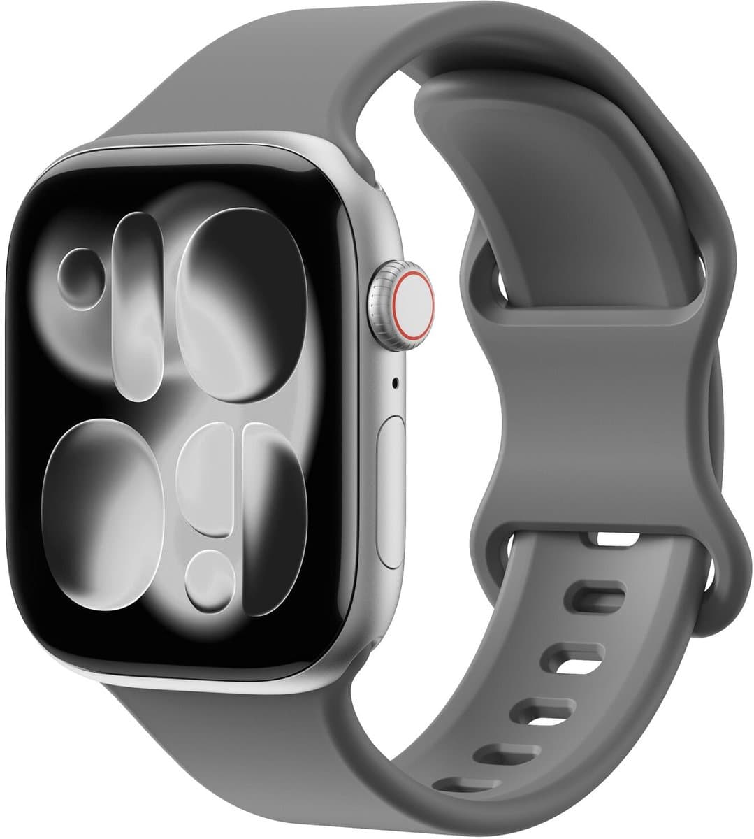 SBG Siliconen Bandje Geschikt voor Apple Watch 1/2/3/4/5/6/7/8/9/10/11/SE - 38/40/41/42MM - Horlogebandje Grijs