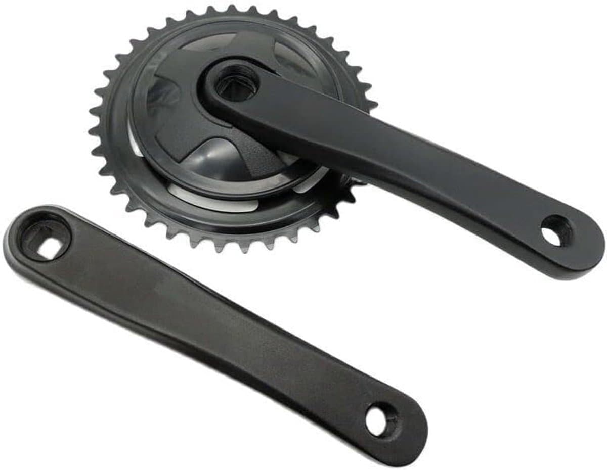 Fiets Crankstel - Crank Arm Set - Fietsen Onderhoud - Aluminium Legering - 165mm - Zwart