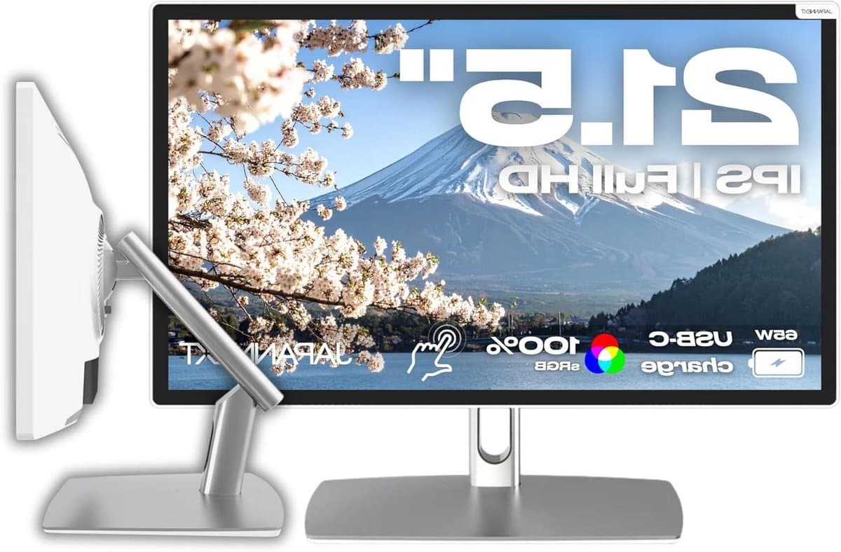 Touchscreen Monitor - IPS Monitor - Professioneel Gebruik - Verstelbare Arm - 21.5 inch - Wit