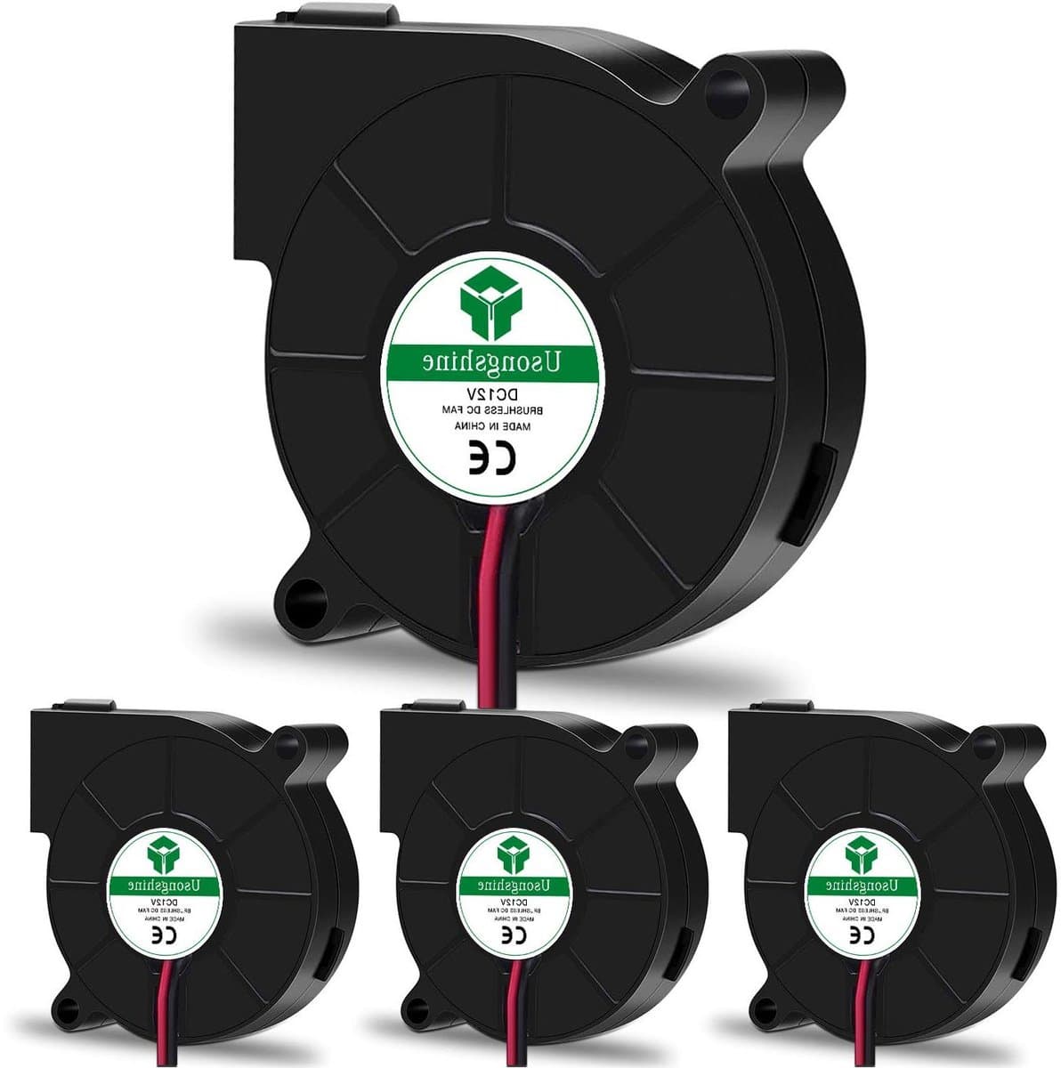 3D-printer Ventilator - Koelventilator DC - Apparaten Koelen - Geluidsarme Glijlager - 50x50x15 mm - Zwart