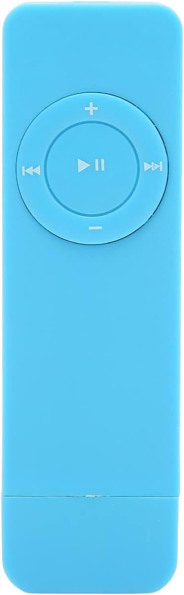 MP3-speler, 64G-geheugenkaart Maximaal 180mAh Batterij Lossless Gedecodeerd Geluid Mini Pocket-muziekspeler voor Studenten Die op Reis Gaan(Blauw)