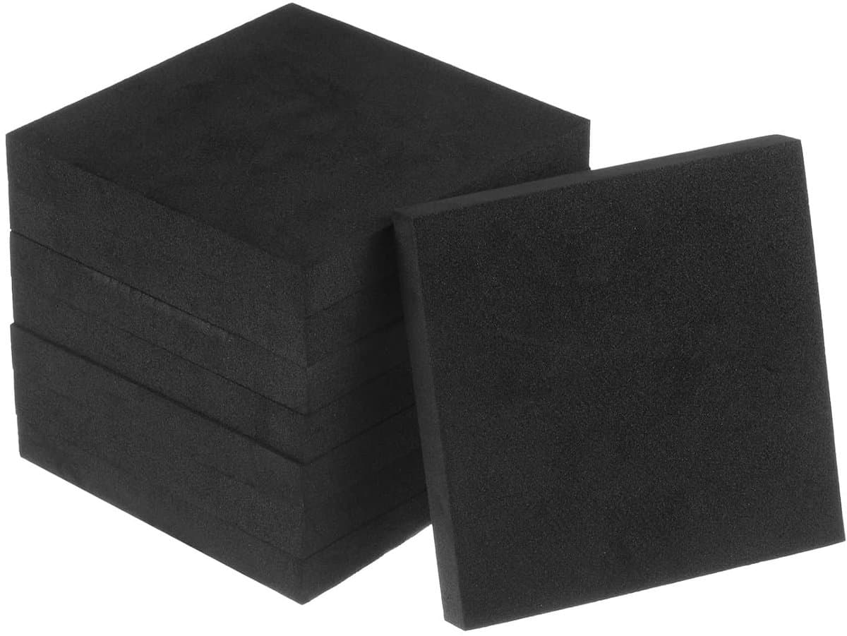 6 vellen schokabsorberend rubber, dik 3/4 inch x 4 inch, vierkant neopreen schuim, antislip, trillingsbestendig, antislip, geluidsdempend