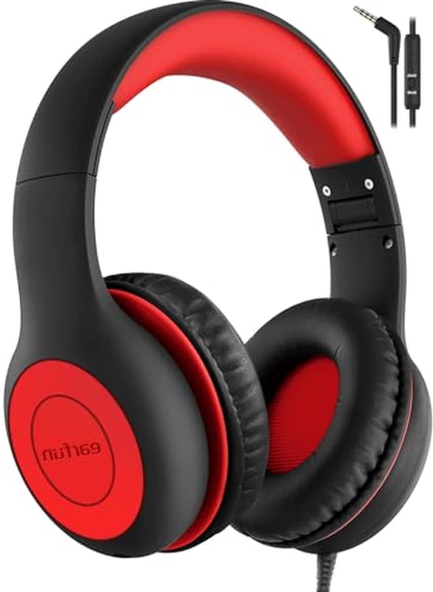 Kinderhoofdtelefoon - Opvouwbare koptelefoon - Veilig luisteren - Volumebegrenzer 85/94dB - Verstelbare hoofdband - Blauw