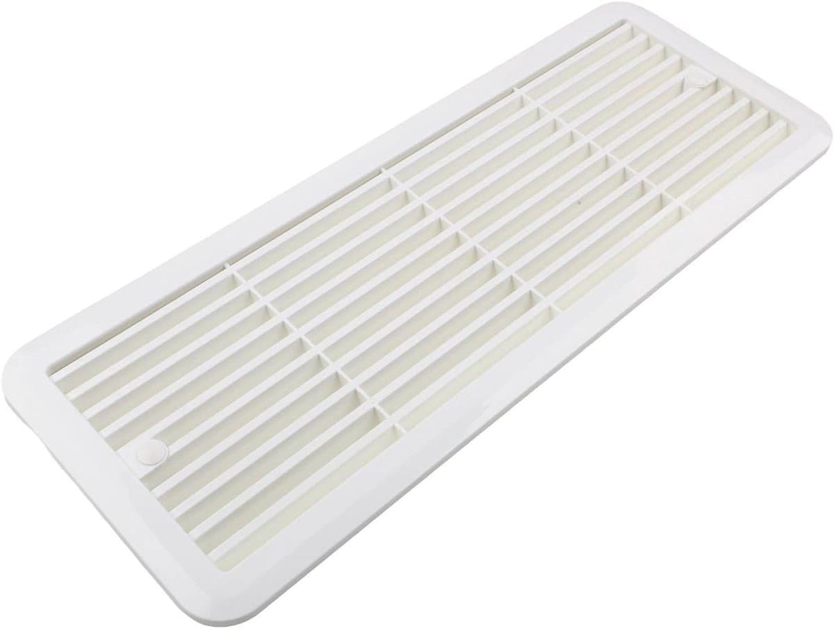 Ventilatierooster Koelkast - Camper Caravan - Optimale Luchtstroom - Weerbestendige Afwerking - 48 x 18 cm - Wit