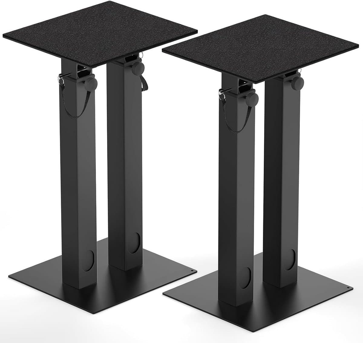 Speaker Stands - Audio Voetstukken - Muziek Luisteren - 9 Hoogte-instellingen - Tot 74.5cm - Zwart