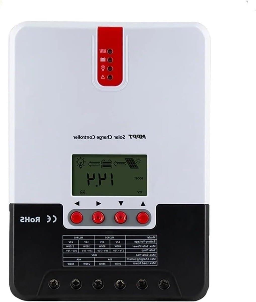 Zonne Laadregelaar - MPPT Controller - Energie Beheer - Dual-Peak Tracking - 40A - Zwart