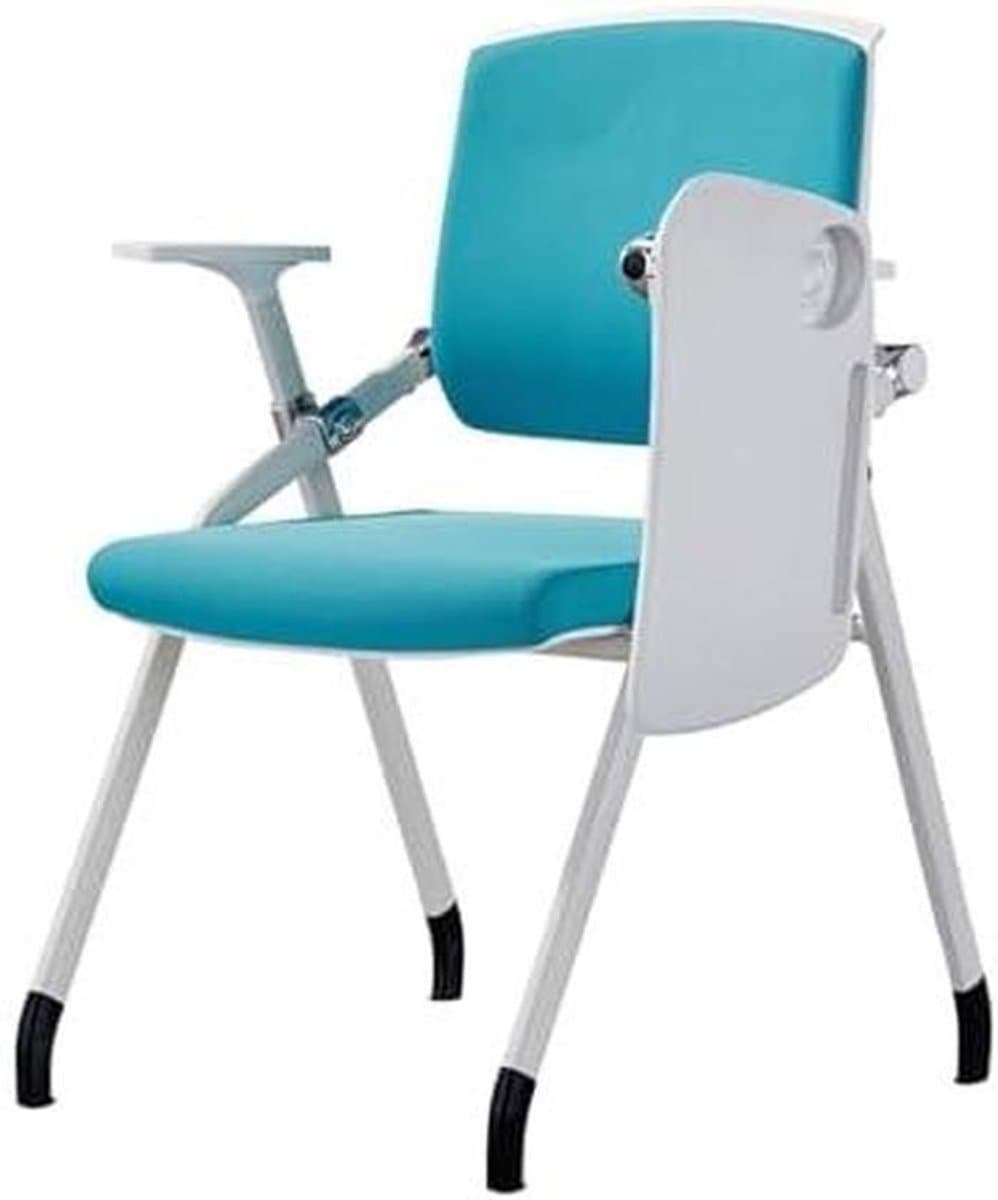 Opvouwbare Stoel - Stoel met tablet - Ruimtebesparend werken - Met schrijfbord - 465 x 49 cm - Blauw