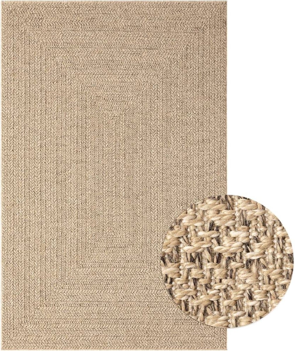 vidaXL ZIZUR Tapijt - Jute Look, 200 x 290 cm, Bruin