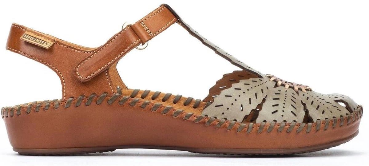 Pikolinos Sandaal P Vallarta 655 0841C1 Apple Licht Groen Cognac Combi