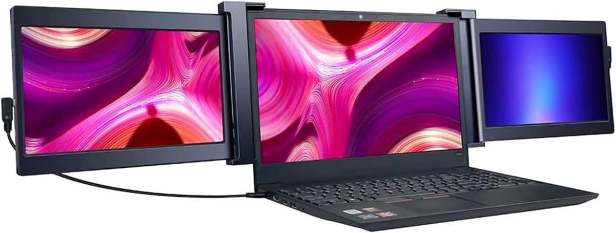 Draagbare Monitor met Drie Schermen voor Laptop Uitbreiding 13,3 inch FHD