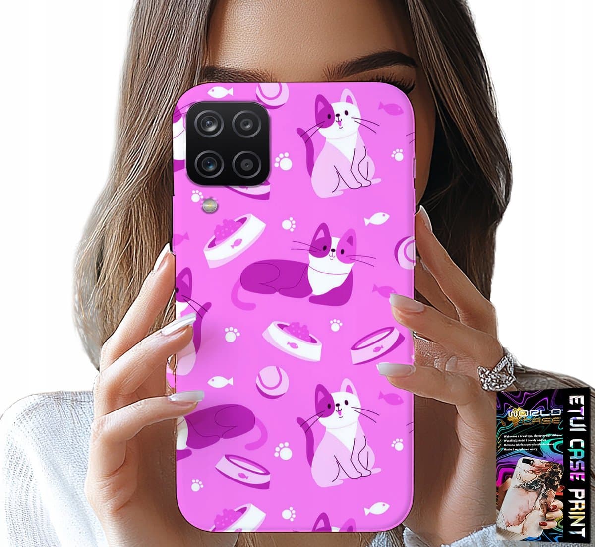 HOESJE VOOR SAMSUNG A12 / M12 - LOVE CAT, PATRONEN MET KATTEN, COVER