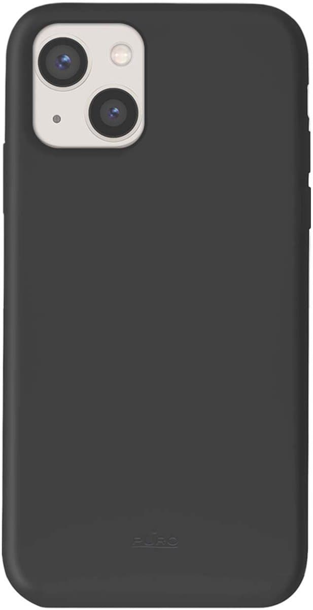 Puro, Hoesje Geschikt voor Apple iPhone 13 Mini Serie Icon Compatibel met Draadloos Opladen, Zwart