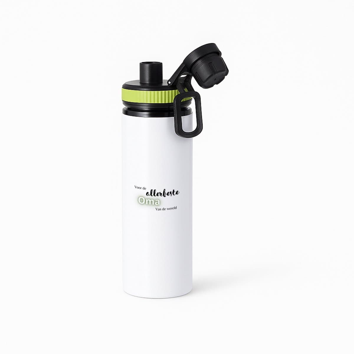 Hacebo® - voor de allerbeste oma van de wereld waterfles met draaidop groen - Oma - de beste oma - verjaardagscadeau - verjaardag - cadeau - cadeautje voor oma - oma artikelen - kado - geschenk - gift - water fles - 850ML