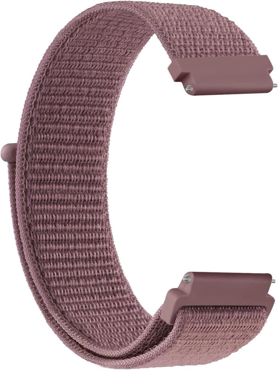 Allecto Plus - Nylon sportlus horlogeband voor smartwatches 45/46mm - Rookpaars