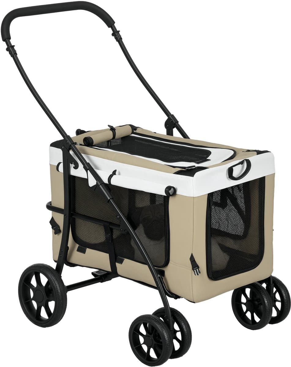PawHut-hondenbuggy - Oxford - 81x58x97,5cm - Khaki