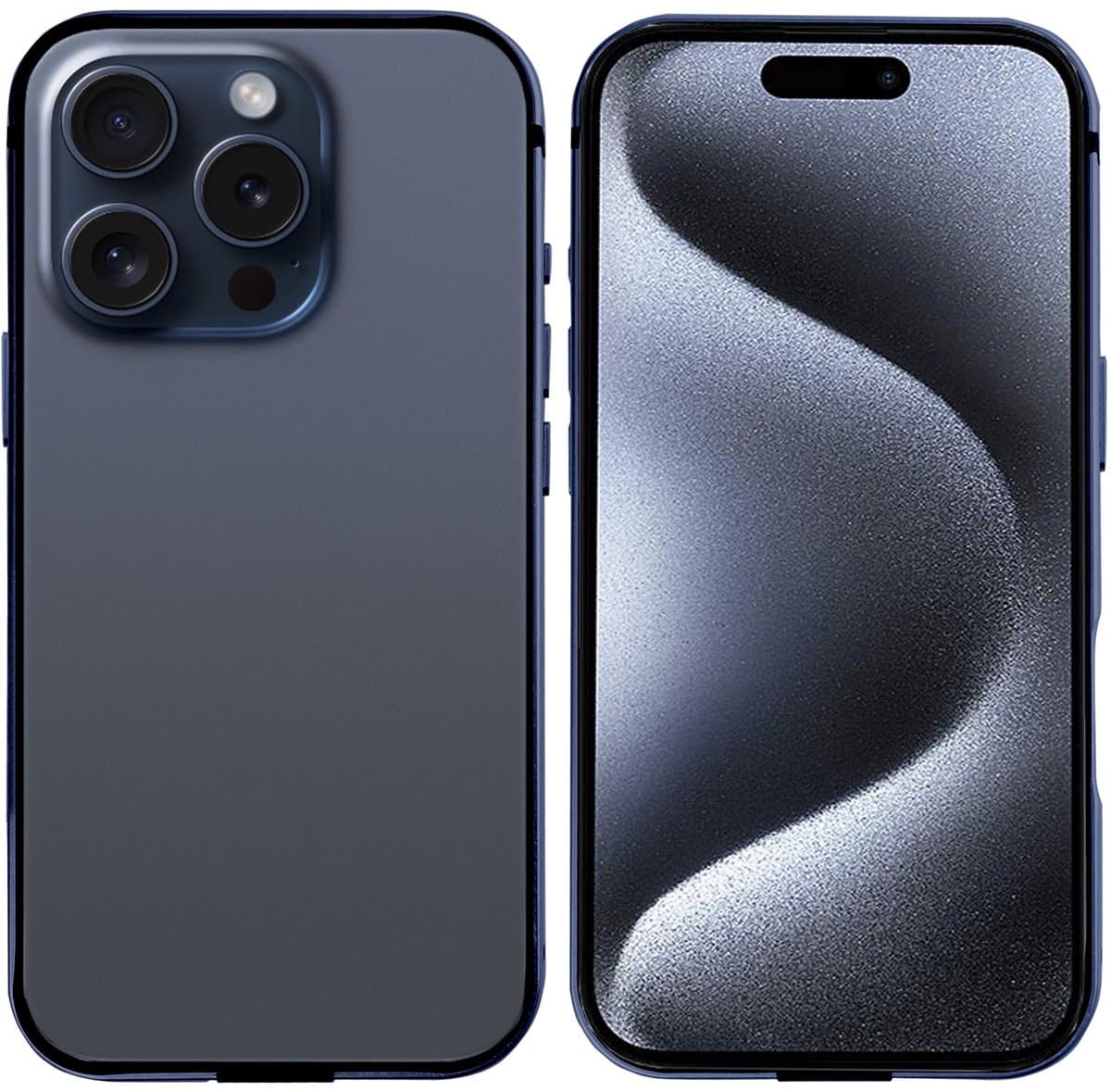 Rixus Crash Guard Case For Apple iPhone 15 Pro Max Blue Titanium